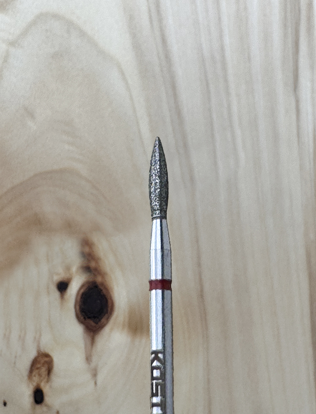 Flame-2.1-red Dijamantski nastavak – Plamen 2.1mm ostar vrh - Slika 1